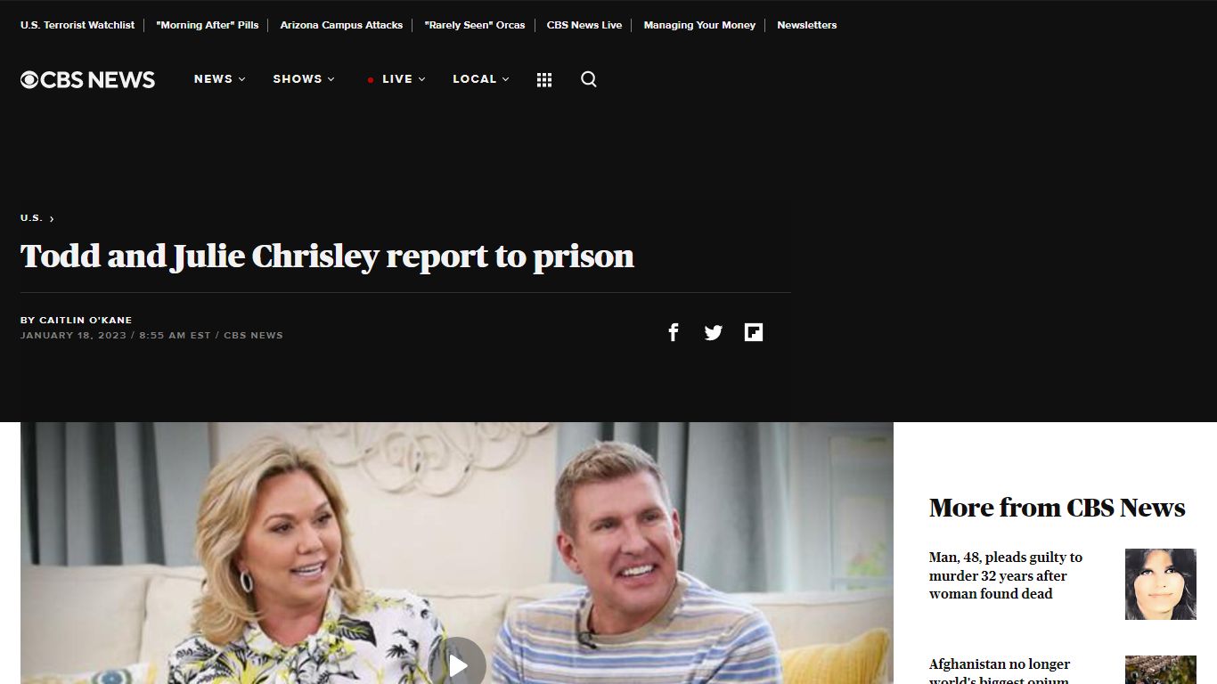 Todd and Julie Chrisley report to prison - CBS News